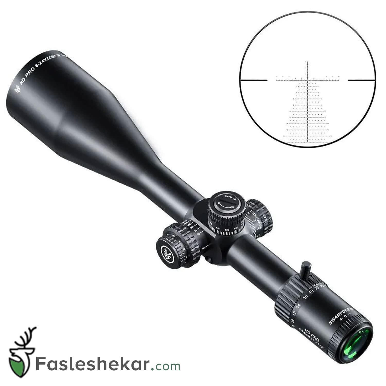 دوربین تفنگ بادی Swamp deer مدل HD Pro 6-24×50 SFIR FFP — تصویر ۲