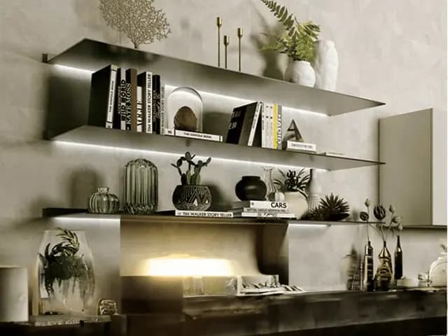 چراغ LED شلف آلومینیومی مشکی مات عمق 28 سانتی متر به همراه ترانس فانتونی