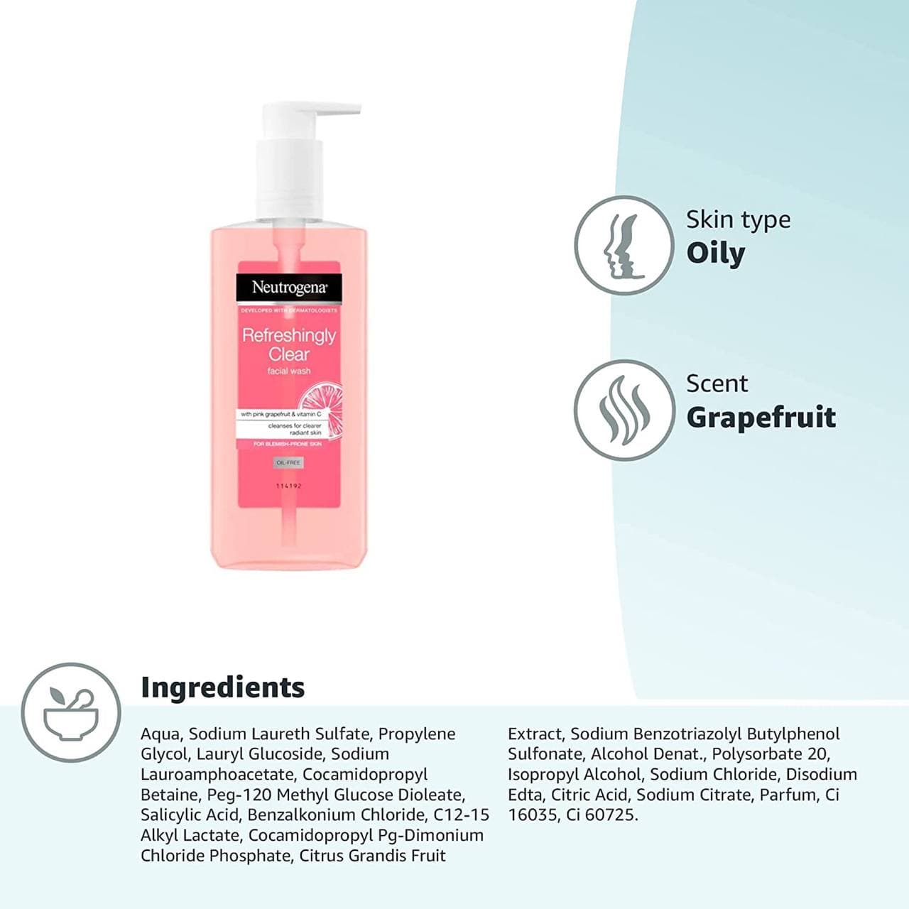 ژل شستشوی صورت گریپ فروت نوتروژینا Neutrogena — تصویر ۷