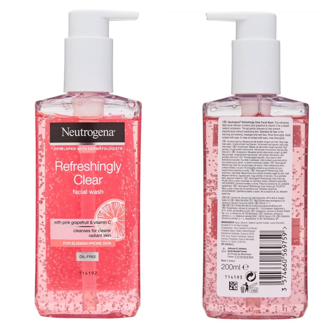 ژل شستشوی صورت گریپ فروت نوتروژینا Neutrogena — تصویر ۴