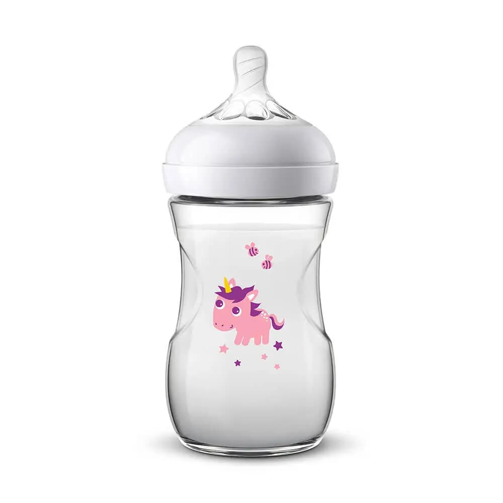 شیشه شیر نچرال 260 میلی لیتر طرح یونیکورن فیلیپس اونت Philips Avent — تصویر ۲