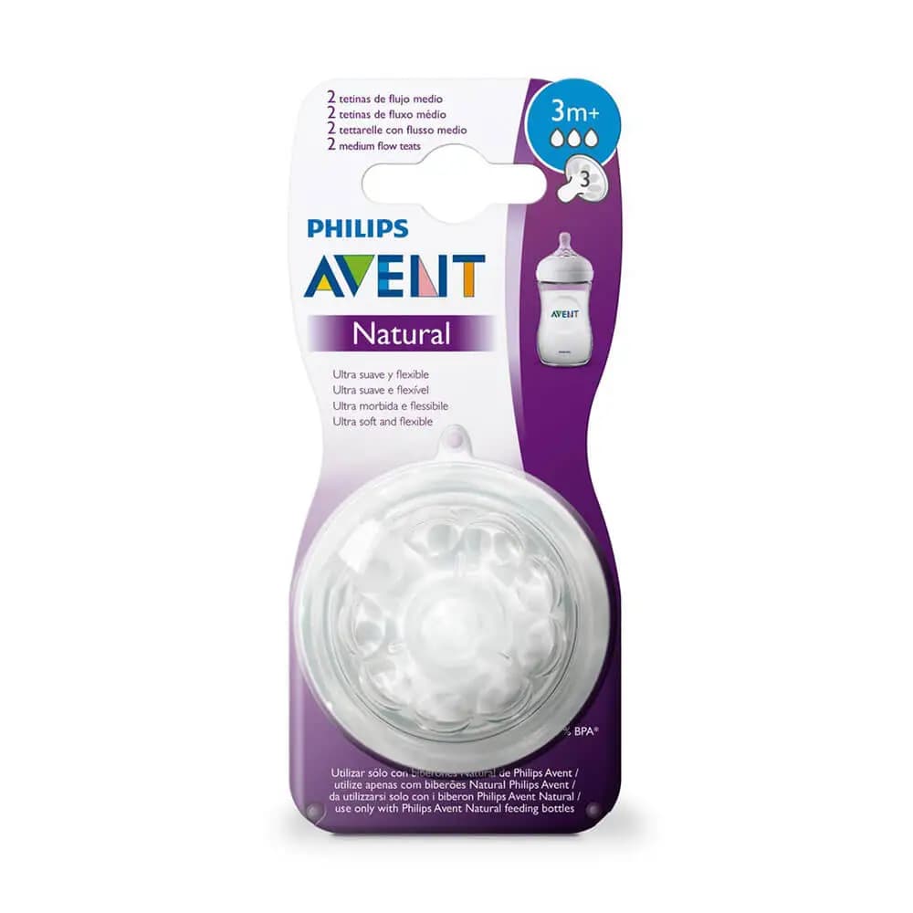 سرشیشه نچرال +3 ماه فیلیپس اونت Philips Avent بسته 2 عددی
