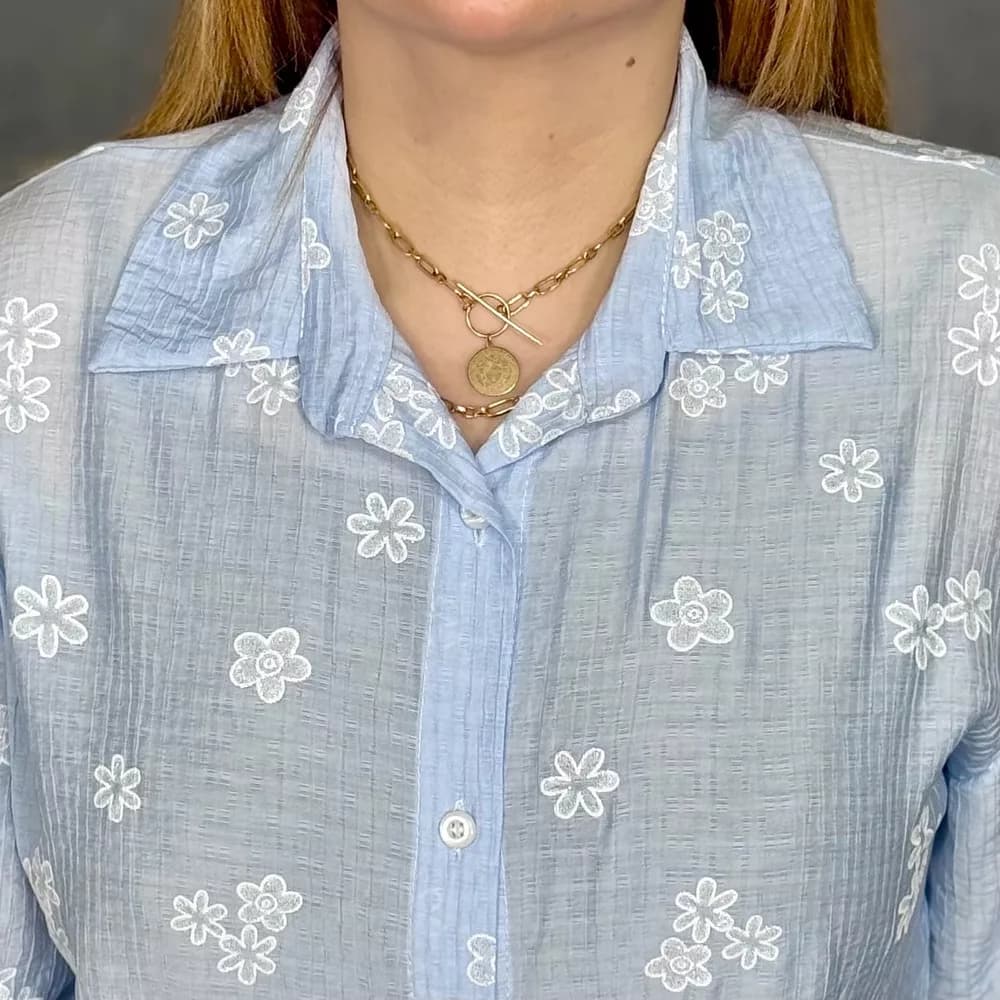 شومیز دخترانه گلدار کد 29416 — تصویر ۶