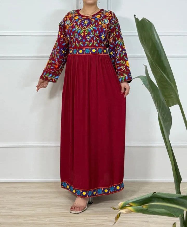 ساحلی نخی گلدوزی وارداتی قواره بزرگ/کد743 کالکش ویژه شب عید — تصویر ۳