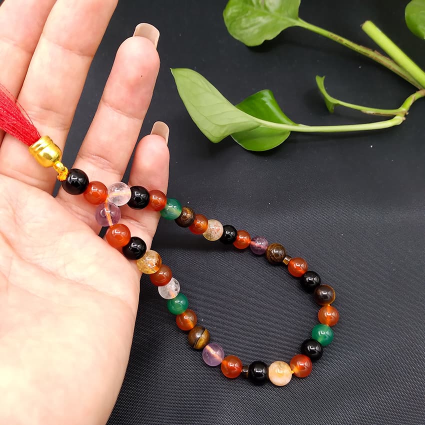 تسبیح 8 سنگ رنگی کد 630012 — تصویر ۲