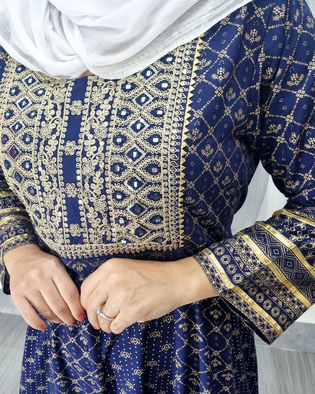 پیراهن ساحلی کورتای سوزندوزی هندی/کد721 (ویژه شب عید) — تصویر ۵