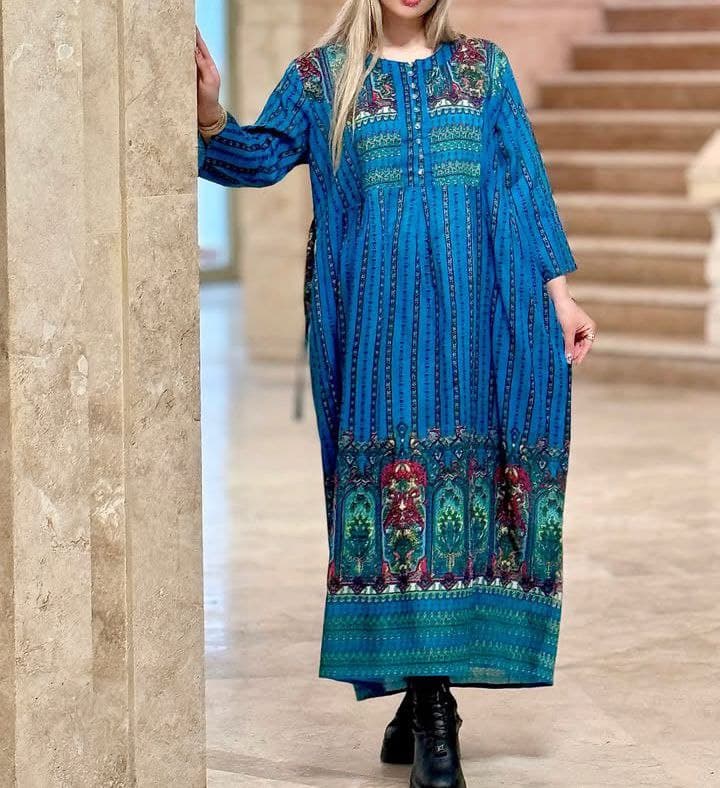 پیراهن ساحلی نخی زنانه وارداتی بمبثی/کد673 — تصویر ۶