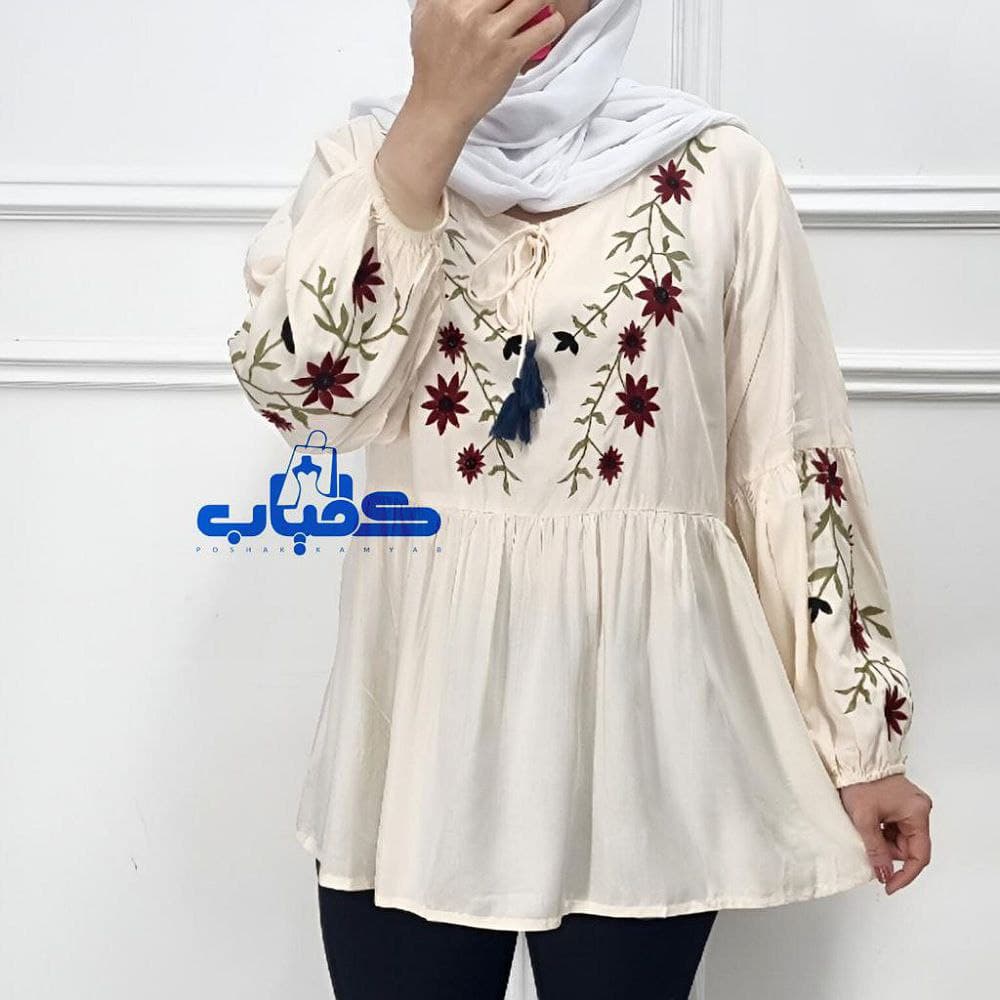 تونیک نخی گلدوزی زنانه وارداتی/671