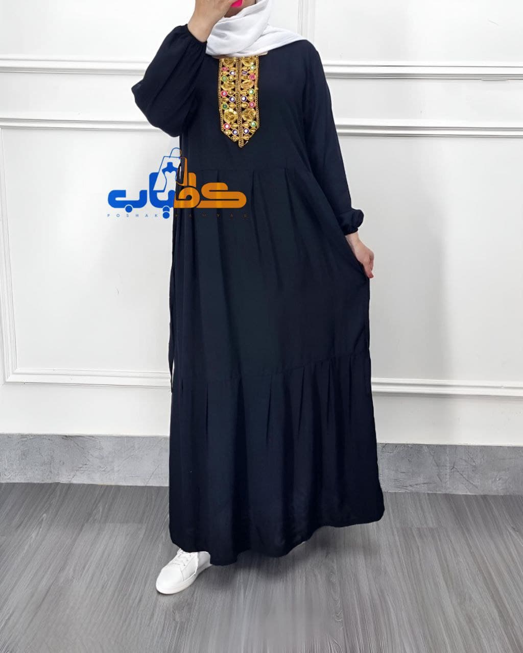 پیراهن ساحلی نخی زنانه کتیبه دار/658 — تصویر ۸