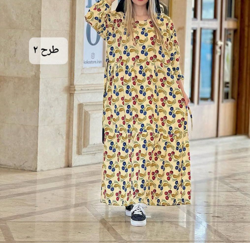پیراهن ساحلی زنانه کرپ پفکی/کد630 — تصویر ۶
