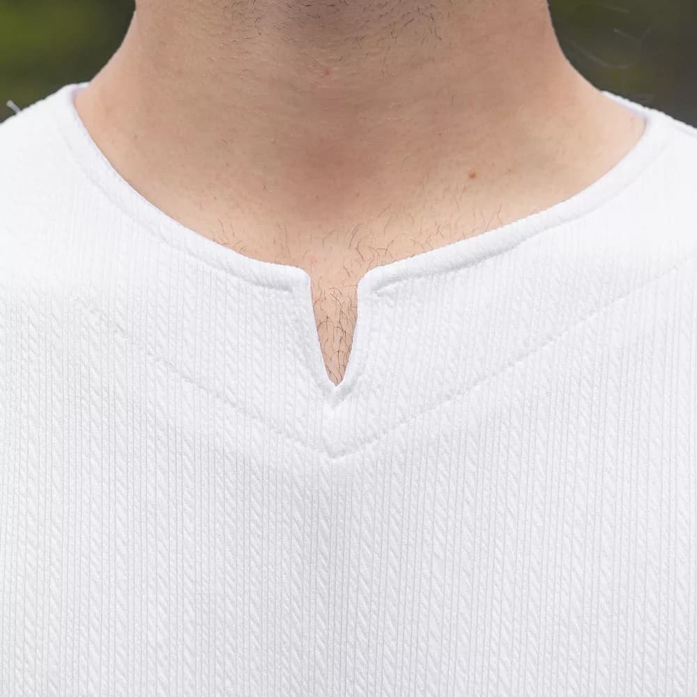 تیشرت مردانه یقه کوبایی کد 29262 — تصویر ۵