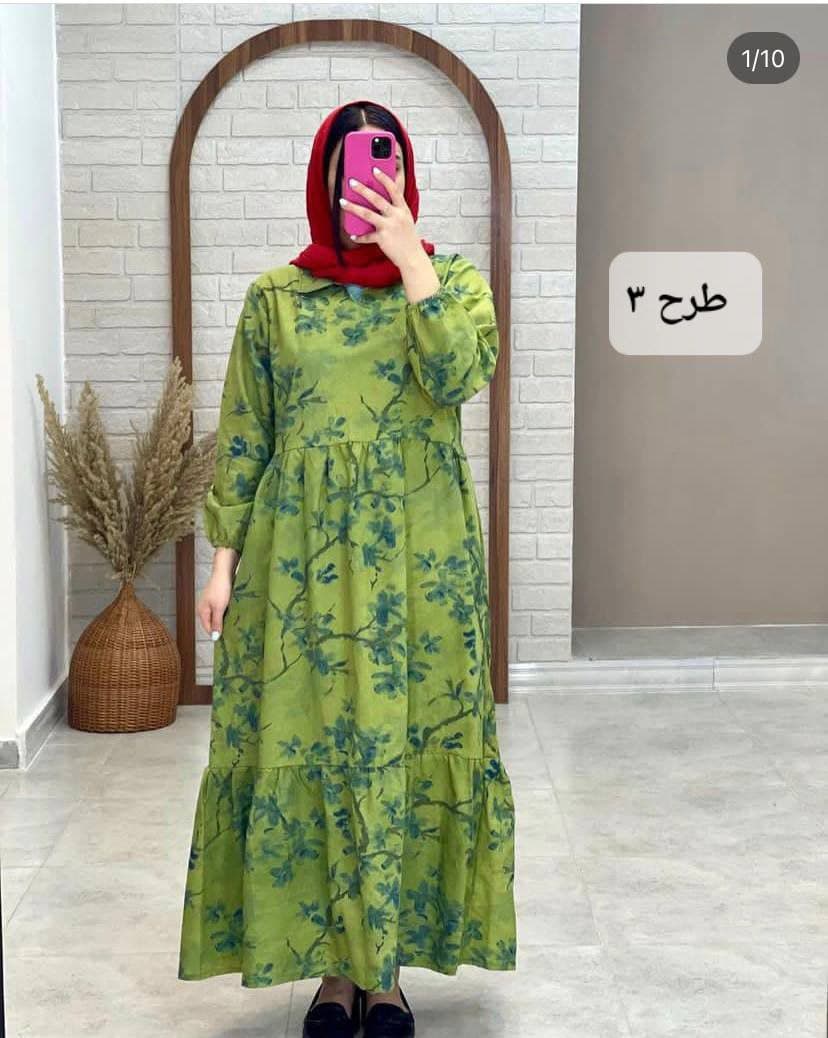 ساحلی مانتویی لینن طرحداریقه شکاری/کد608 (فروش ویژه عید) — تصویر ۸