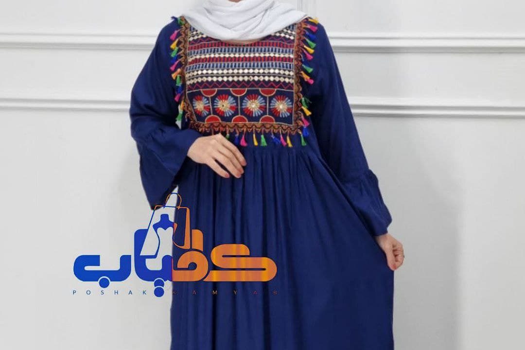 پیراهن ساحلی نخی گلدوزی هندی/کد600 (تخفیف ویژه عید)