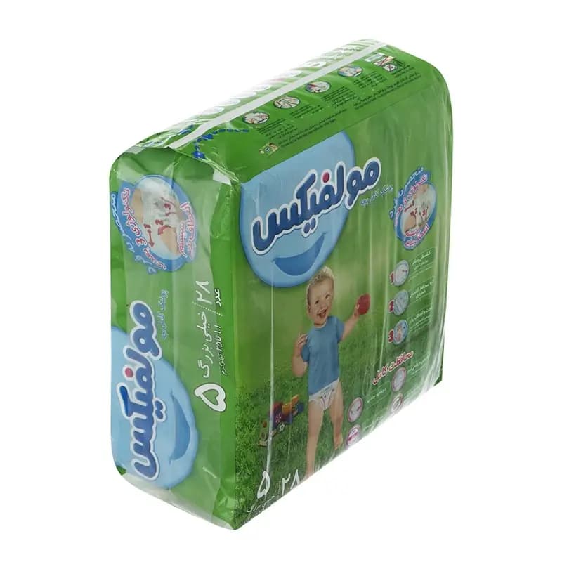 پوشک کودک مولفیکس سایز 5 بسته 28 عددی — تصویر ۳