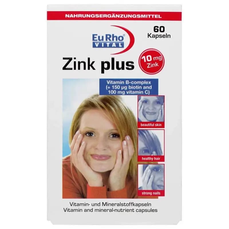 قرص زینک پلاس یوروویتال (eurho vital) 10 میلی‌گرمی