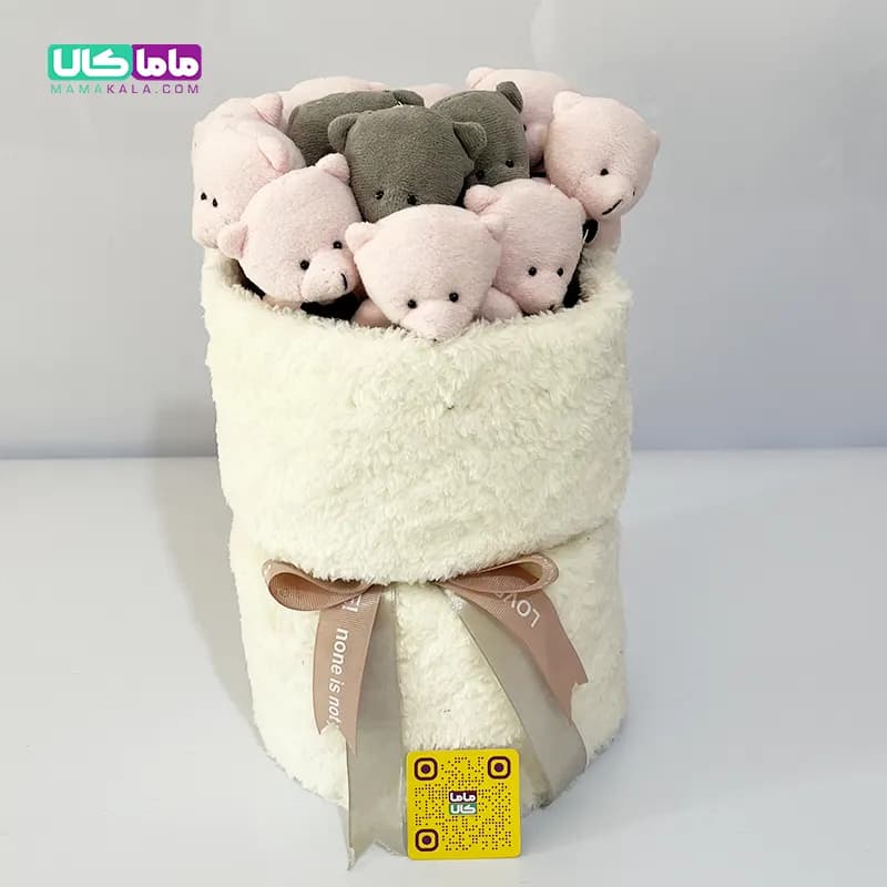 عروسک خرس تدی مدل دسته گل بوکت تدی 02