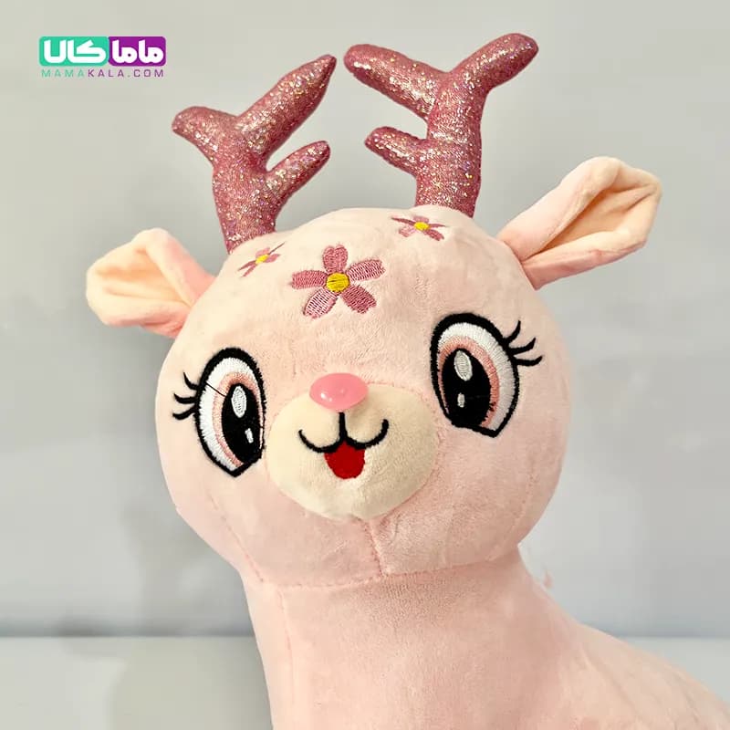 عروسک اورجینال گوزن گلی صورتی 40 سانتیمتری — تصویر ۴
