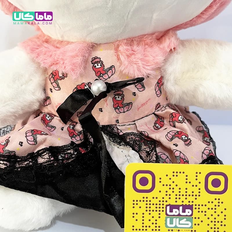 عروسک ملودی مدل لباس صورتی گلدار 30 سانتیمتر — تصویر ۸