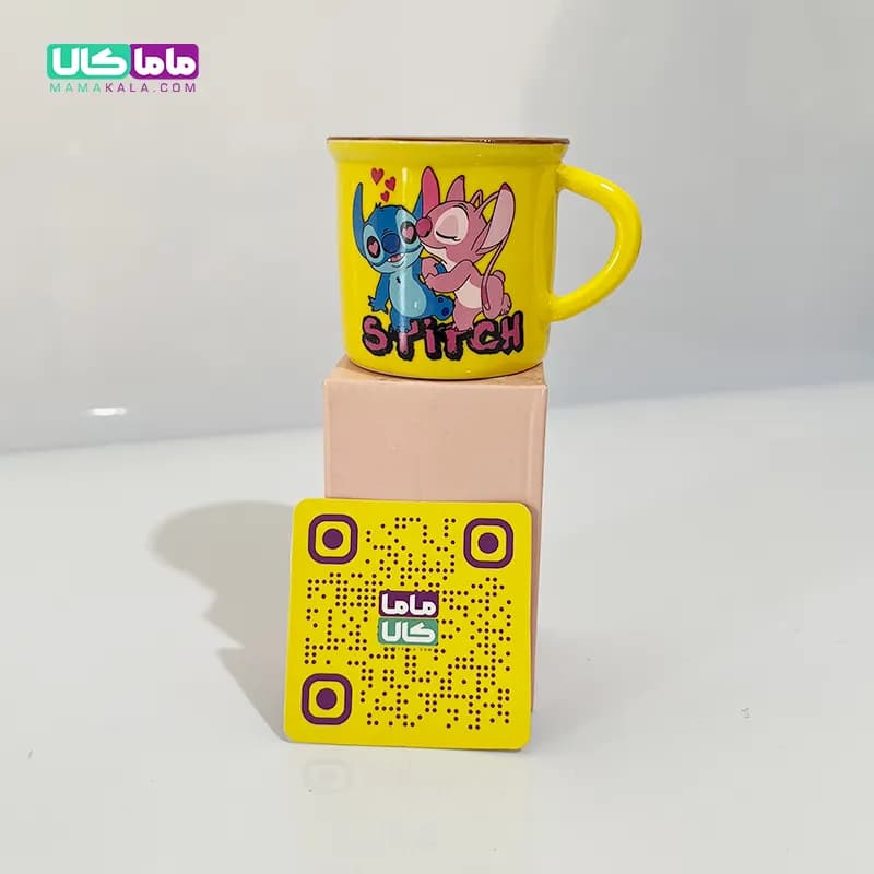 ماگ سرامیکی فانتزی کلکسیونی کوچک مدل استیج عاشق زرد