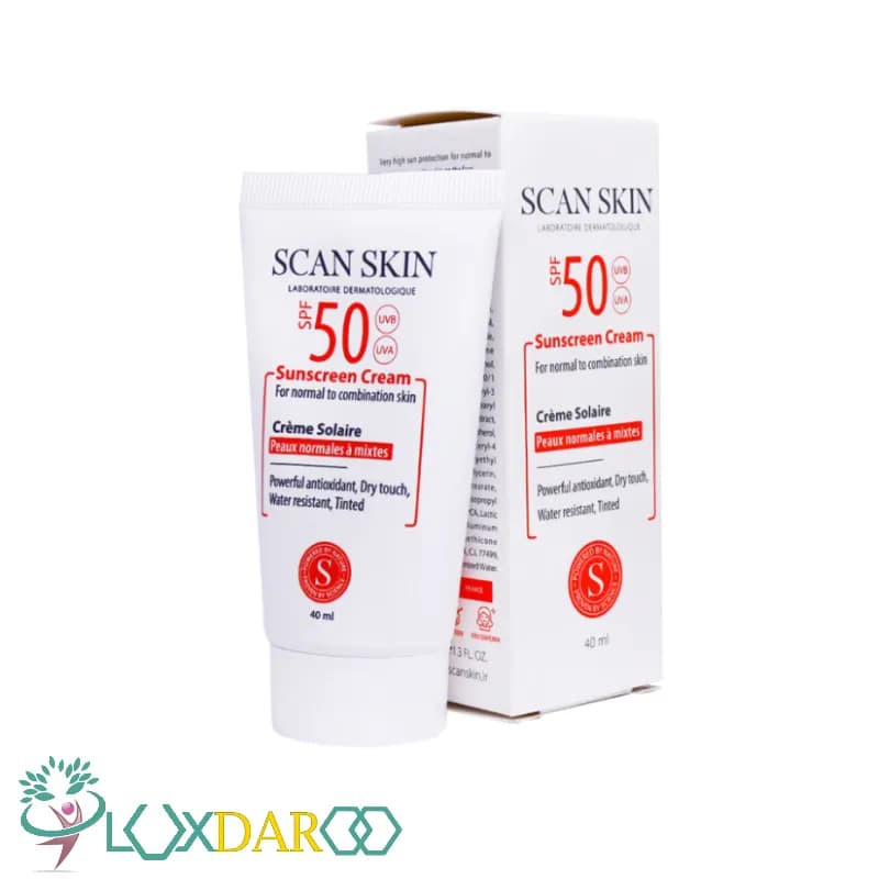 کرم ضد آفتاب رنگی پوست نرمال تا مختلط اسکن اسکین SPF50+
