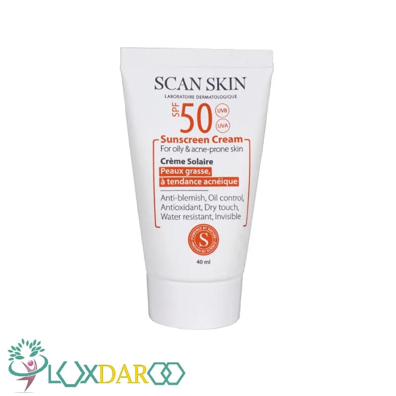 کرم ضد آفتاب بی رنگ پوست چرب اسکن اسکین SPF50+
