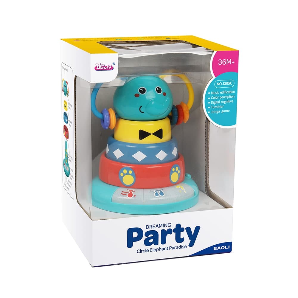 اسباب‌بازی فیل حلقه‌ای موزیکال کد: baoli toys 1305C