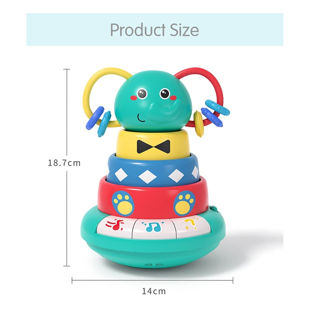 اسباب‌بازی فیل حلقه‌ای موزیکال کد: baoli toys 1305C — تصویر ۲