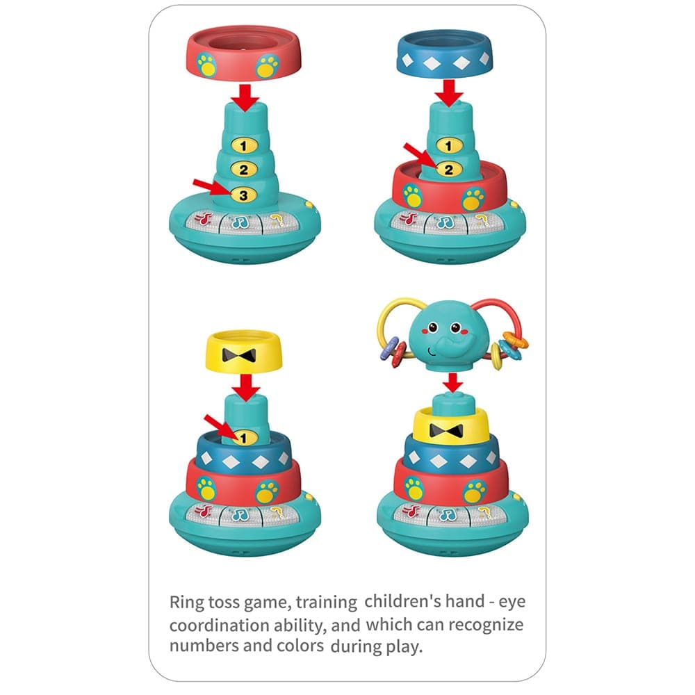 اسباب‌بازی فیل حلقه‌ای موزیکال کد: baoli toys 1305C — تصویر ۶
