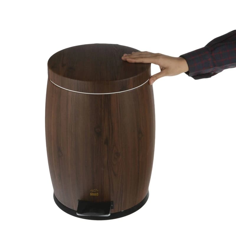 سطل زباله پدالی 14 لیتری خمره ای سایلنت طرح ونگه بهازکالا کد 16626053 — تصویر ۴