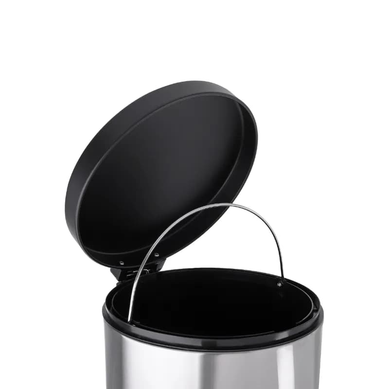سطل زباله پدالی 14 لیتری سایلنت استیل مشکی بهازکالا کد 16176070 — تصویر ۷