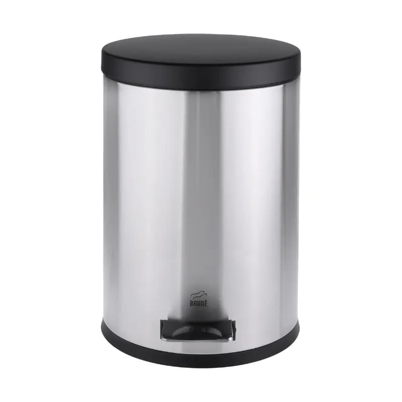 سطل زباله پدالی 14 لیتری سایلنت استیل مشکی بهازکالا کد 16176070