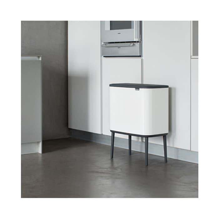 سطل زباله 11+23 لیتر سفید برابانتیا | Brabantia BO TOUCH BIN — تصویر ۲