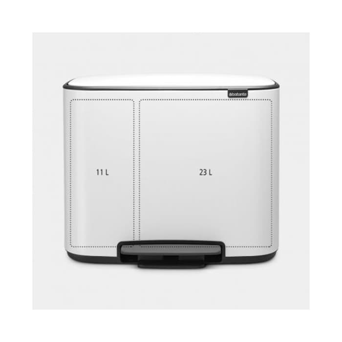 سطل زباله 11+23 لیتر سفید برابانتیا | Brabantia BO PEDAL BIN — تصویر ۵