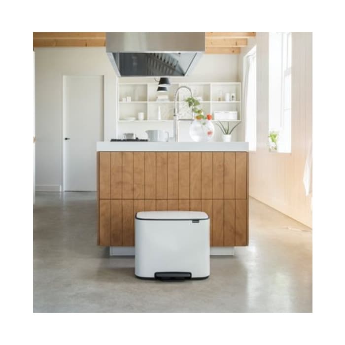 سطل زباله 11+23 لیتر سفید برابانتیا | Brabantia BO PEDAL BIN — تصویر ۲