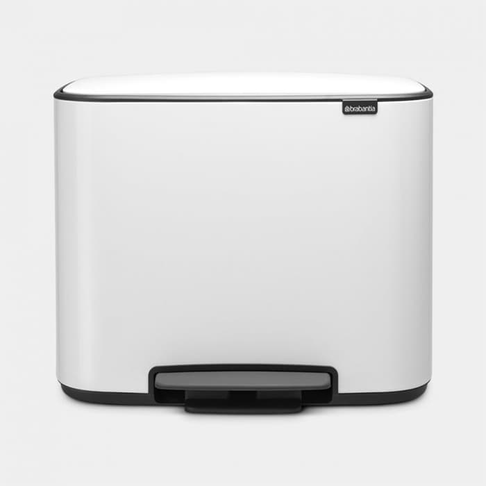 سطل زباله 11+23 لیتر سفید برابانتیا | Brabantia BO PEDAL BIN