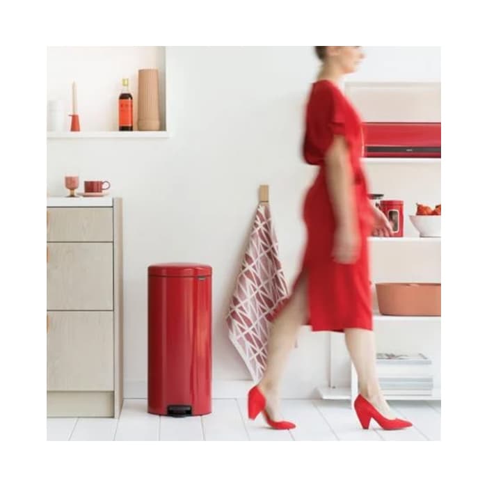 سطل زباله 30 لیتر قرمز برابانتیا | Brabantia NEWICON PEDAL BIN — تصویر ۲