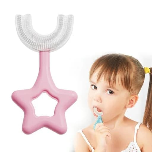 مسواک سیلیکونی چرخشی فرم دندان کودک کد N136