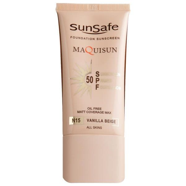کرم پودری ضد آفتاب سان سیف SPF 50 (بژ وانیلی N 15)