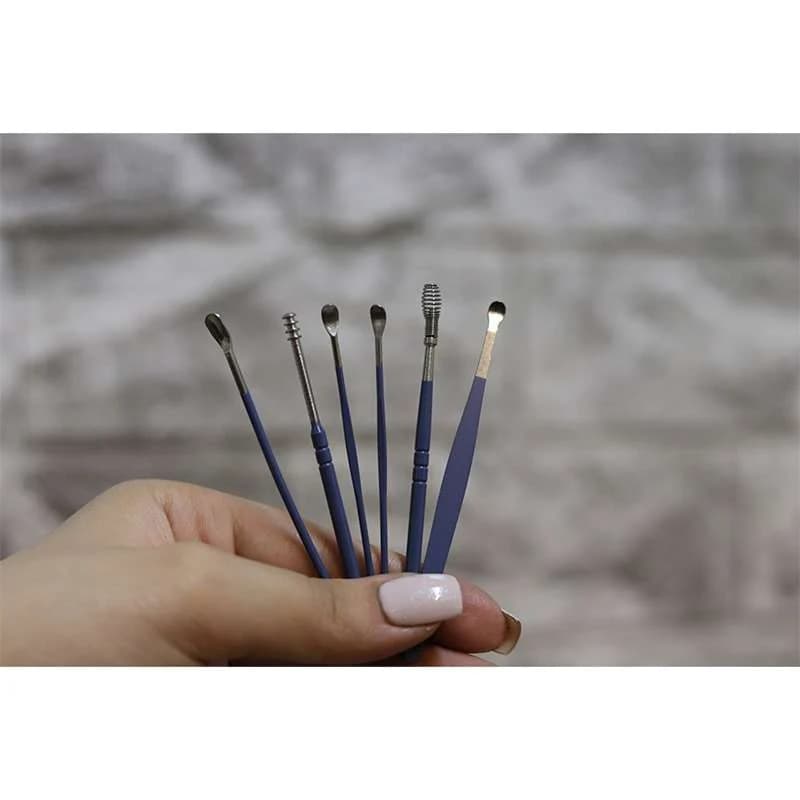 مجموعه 6 عددی ابزار تمیز کننده گوش کد N214 — تصویر ۳