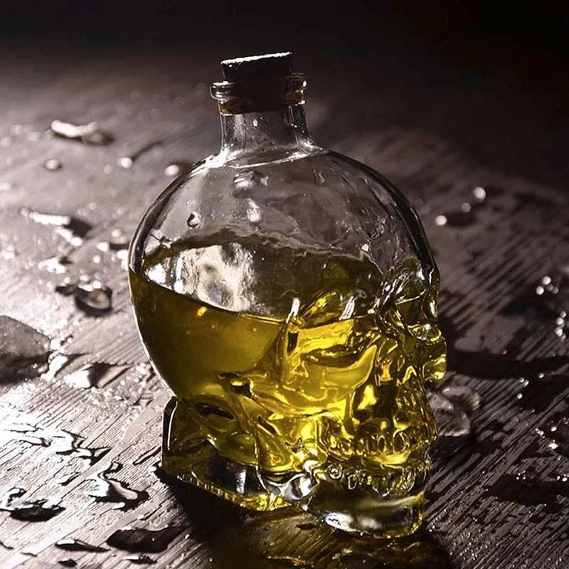 بطری شیشه ای طرح جمجمه کد N128 — تصویر ۵