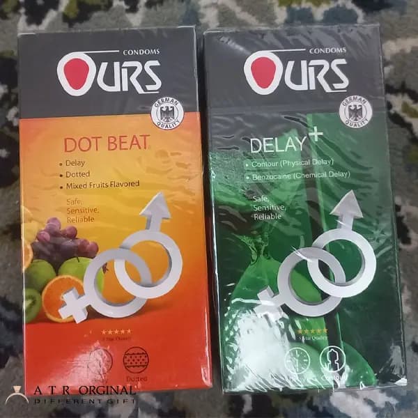 کاندوم اورز مدل +DELAY بسته 12 عددی به همراه کاندوم اورز مدل DotBeat بسته 12عددی — تصویر ۲