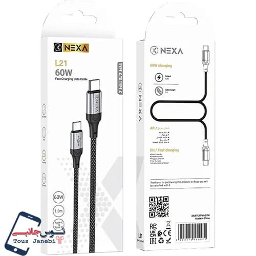 کابل شارژ تایپ سی به تایپ سی nexa مدلL21 — تصویر ۳