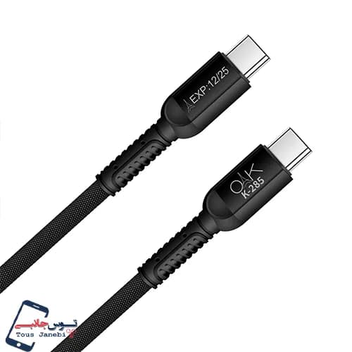 کابل شارژ تایپ سی به تایپ سی OAK مدل K285