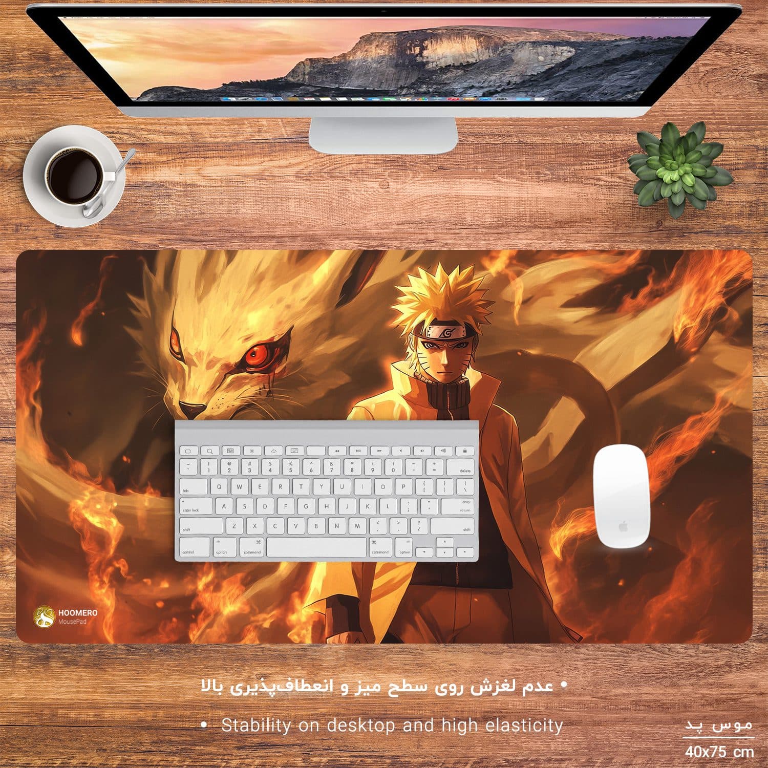 دسک پد هومرو طرح انیمه ناروتو مدل MX2049 سایز 40×75 سانتی‌متر — تصویر ۲