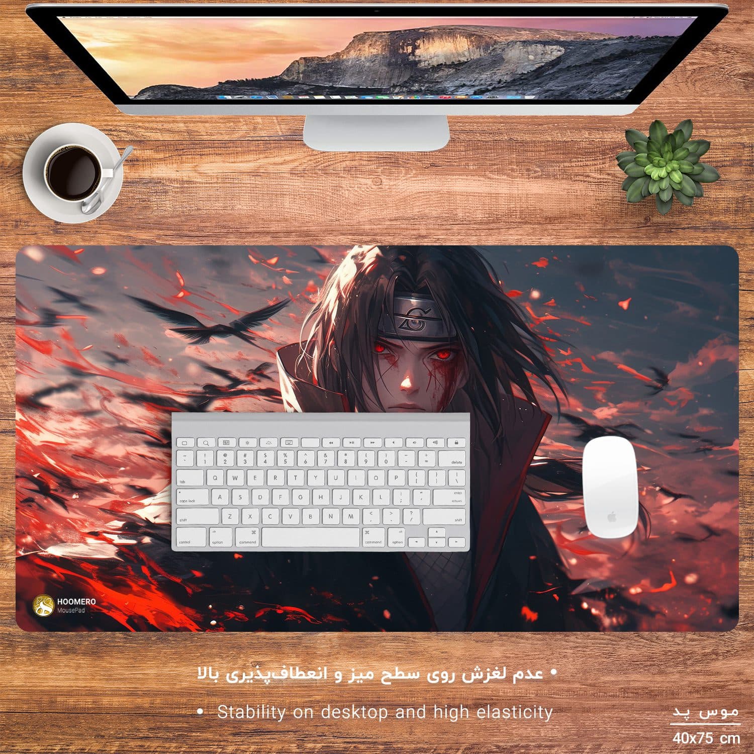 دسک پد هومرو طرح انیمه ناروتو مدل MX2043 سایز 40×75 سانتی‌متر — تصویر ۲