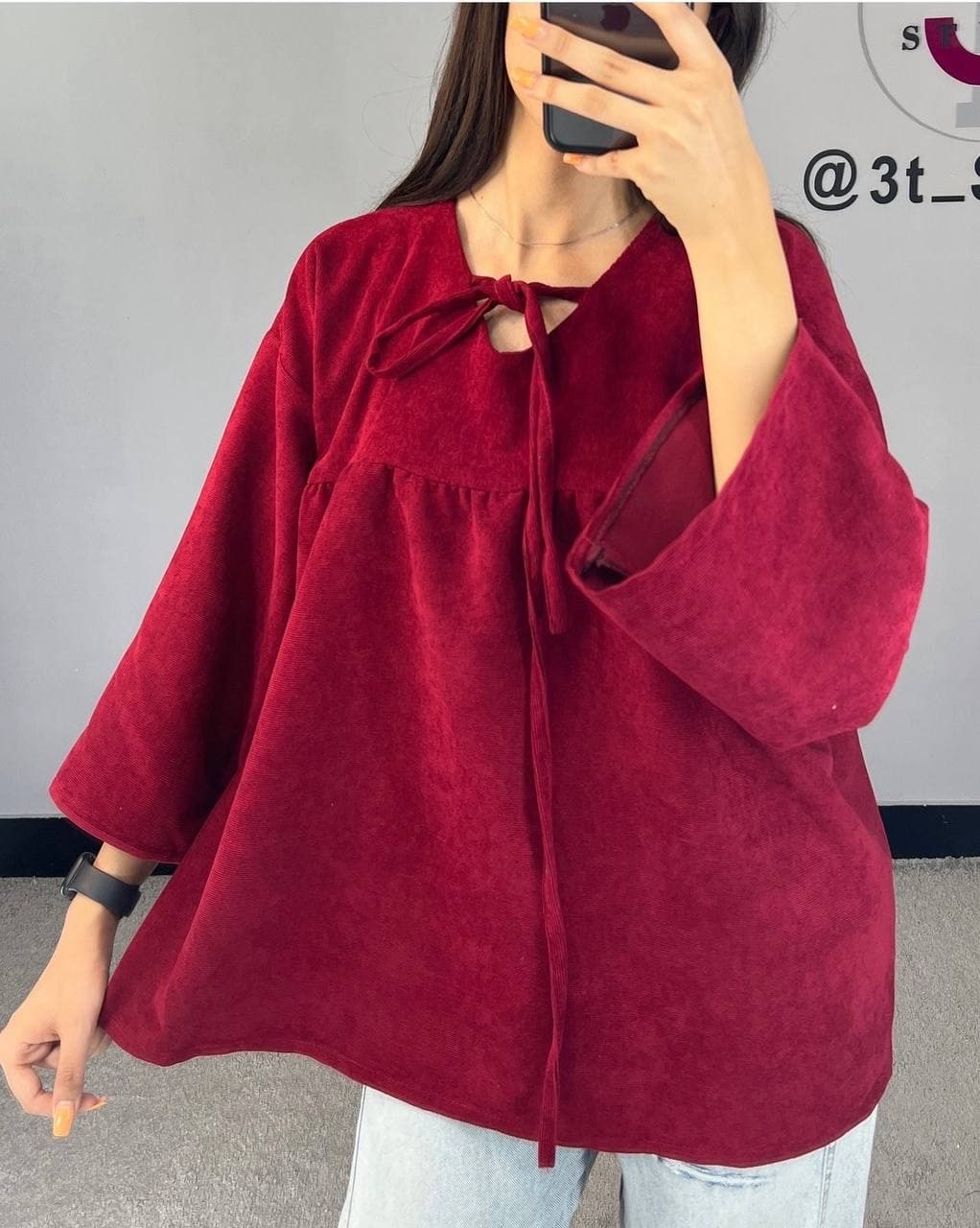 مانتو عروسکی پاییزه کبریتی کد ۱۶۴۲ — تصویر ۵