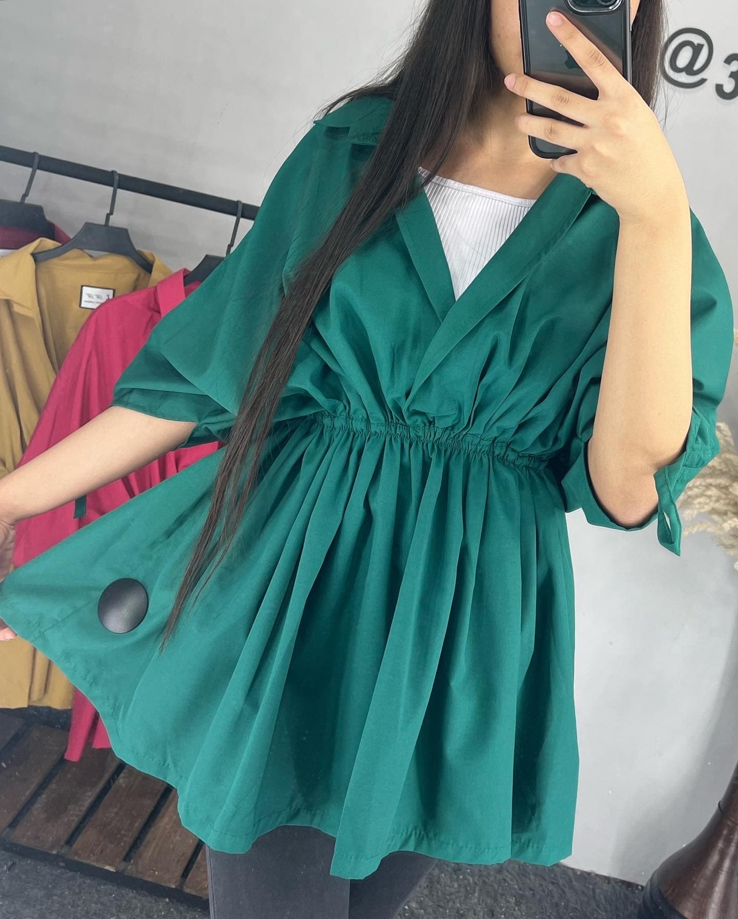 مانتو عروسکی کمرکش کد ۱۵۵۳ — تصویر ۲