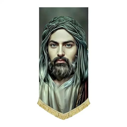 کتیبه مخمل تمثال امام علی