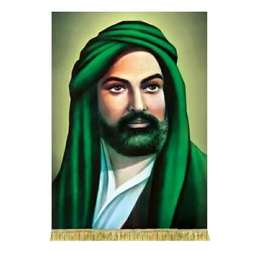 کتیبه مخمل تمثال امام علی(ع) .