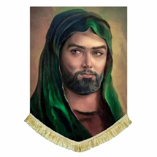 کتیبه مخمل تمثال امام حسین (ع) .